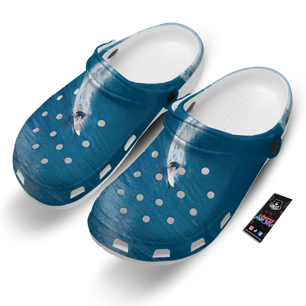 Surfing On Sea Print Clog-grizzshop