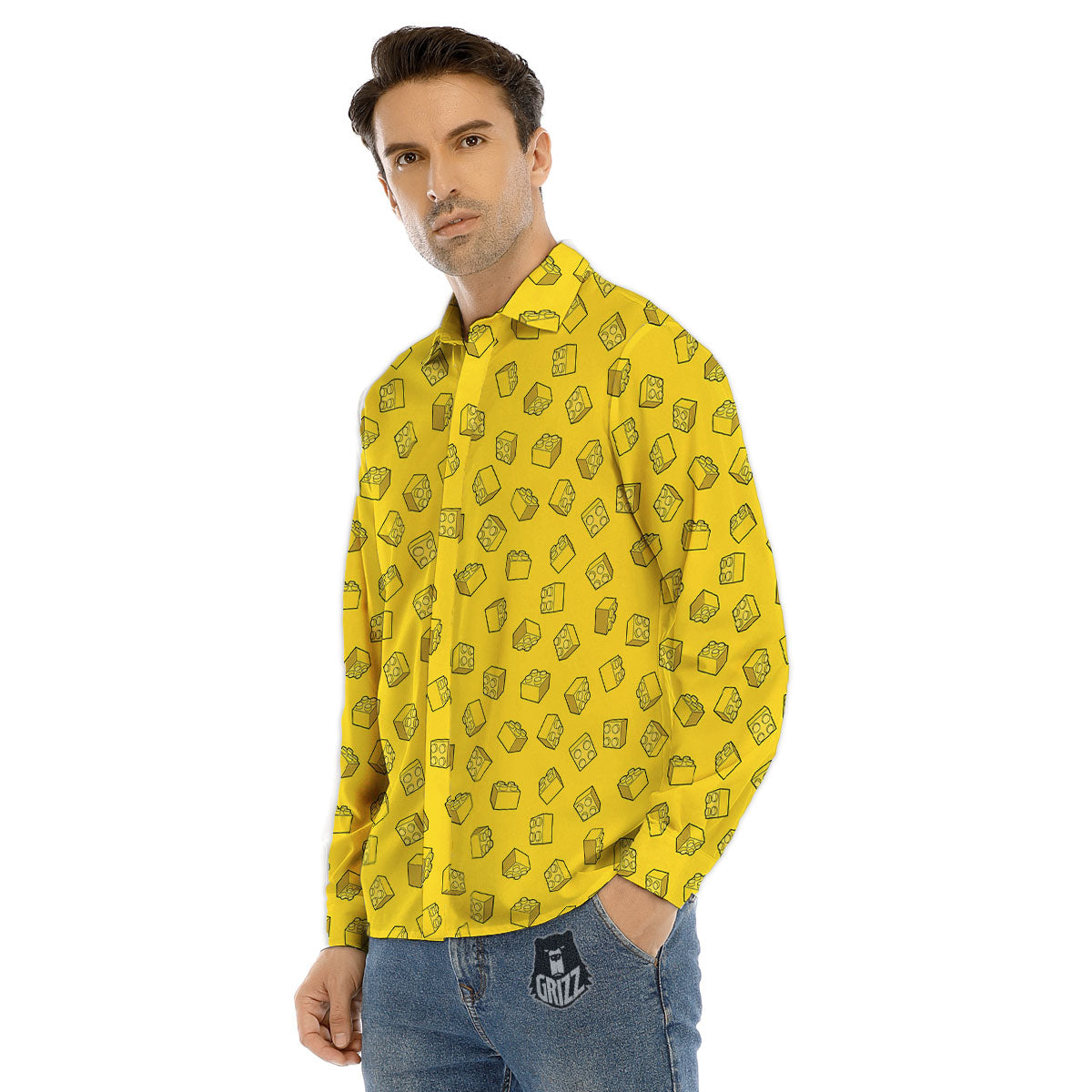 Surfing On Sea Print Men's Dress Shirts-grizzshop