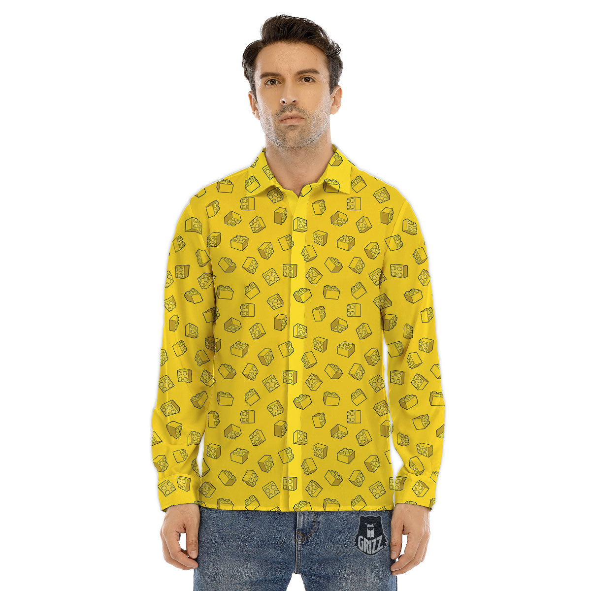 Surfing On Sea Print Men's Dress Shirts-grizzshop