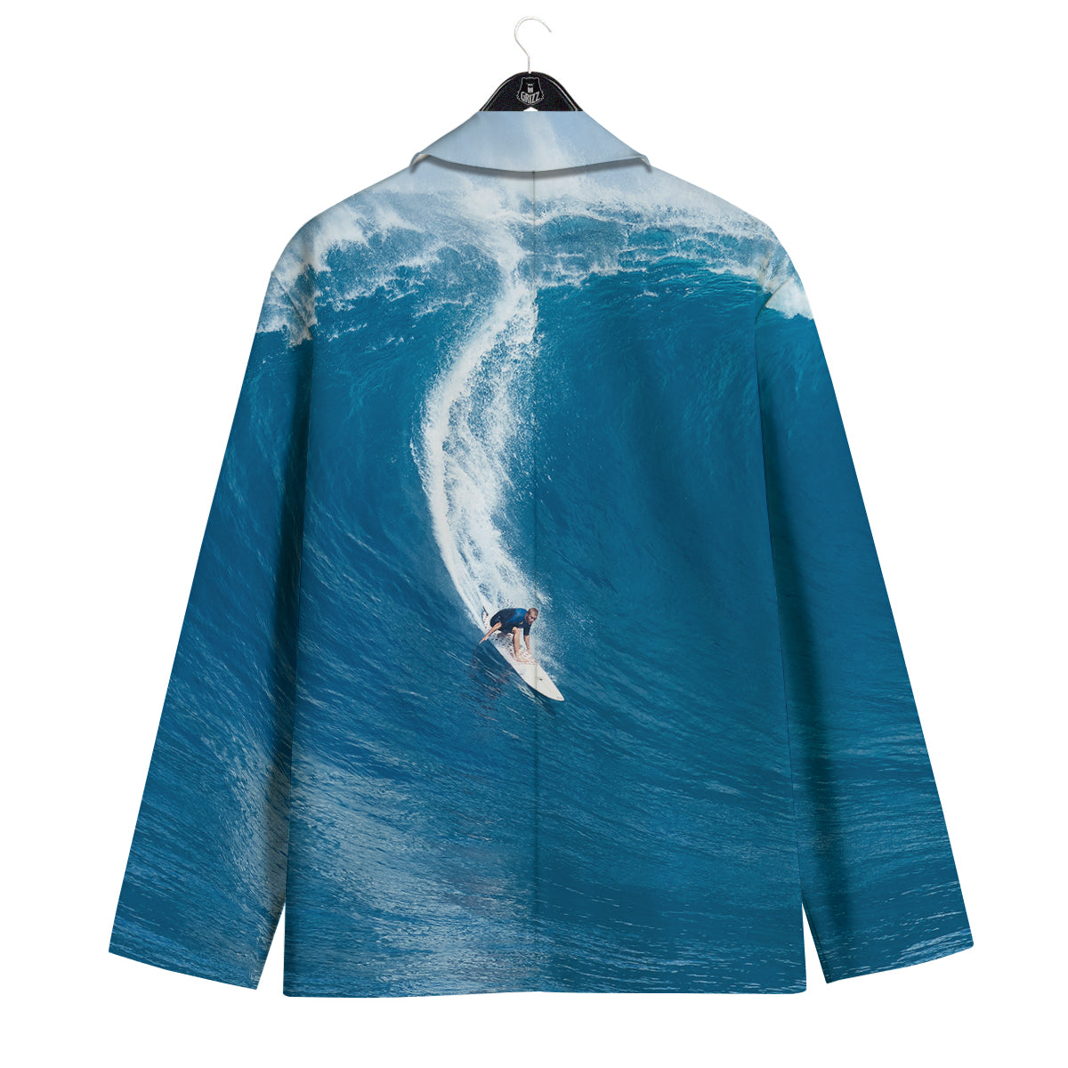 Surfing On Sea Print Men's Sport Coat-grizzshop