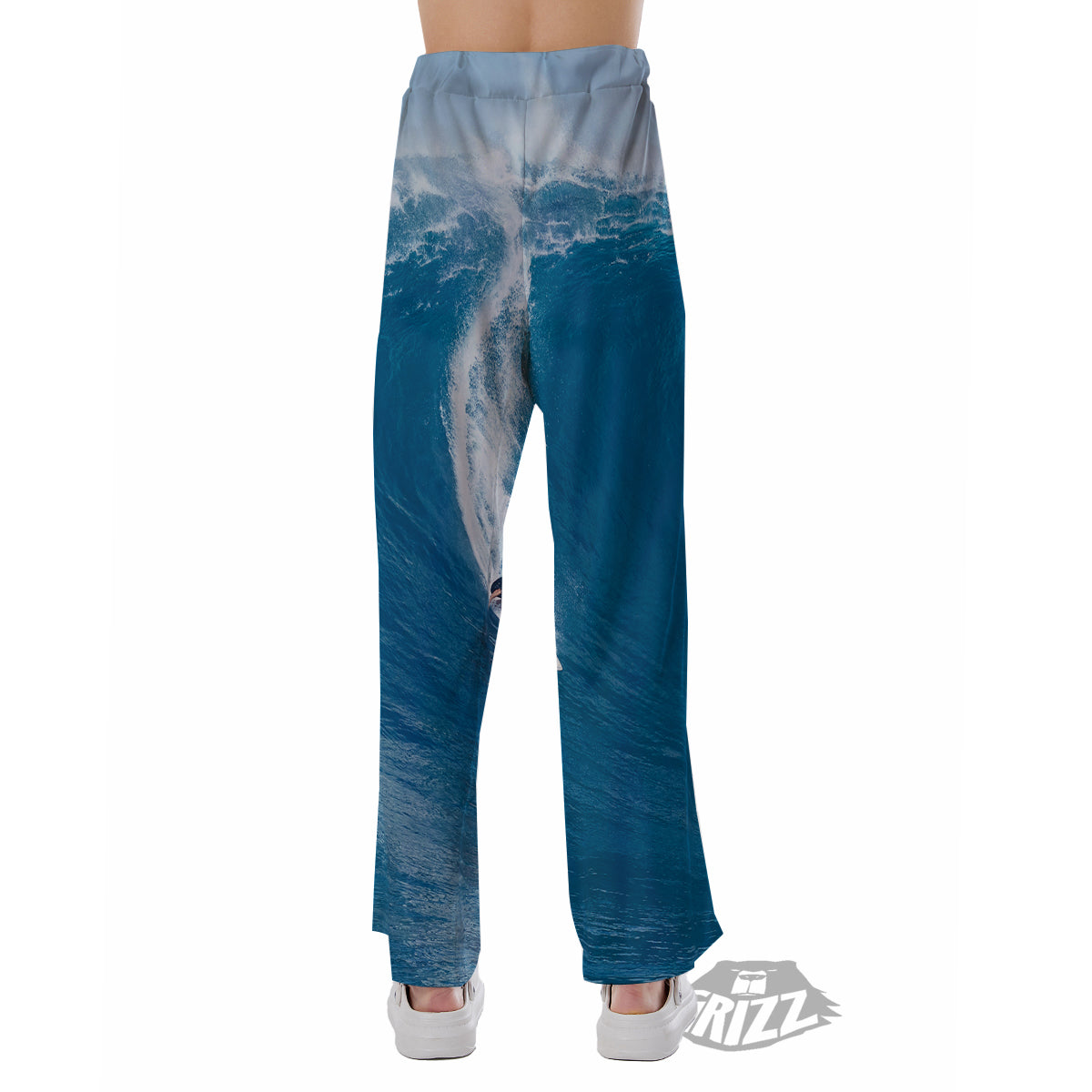 Surfing On Sea Print Pajama Pants-grizzshop