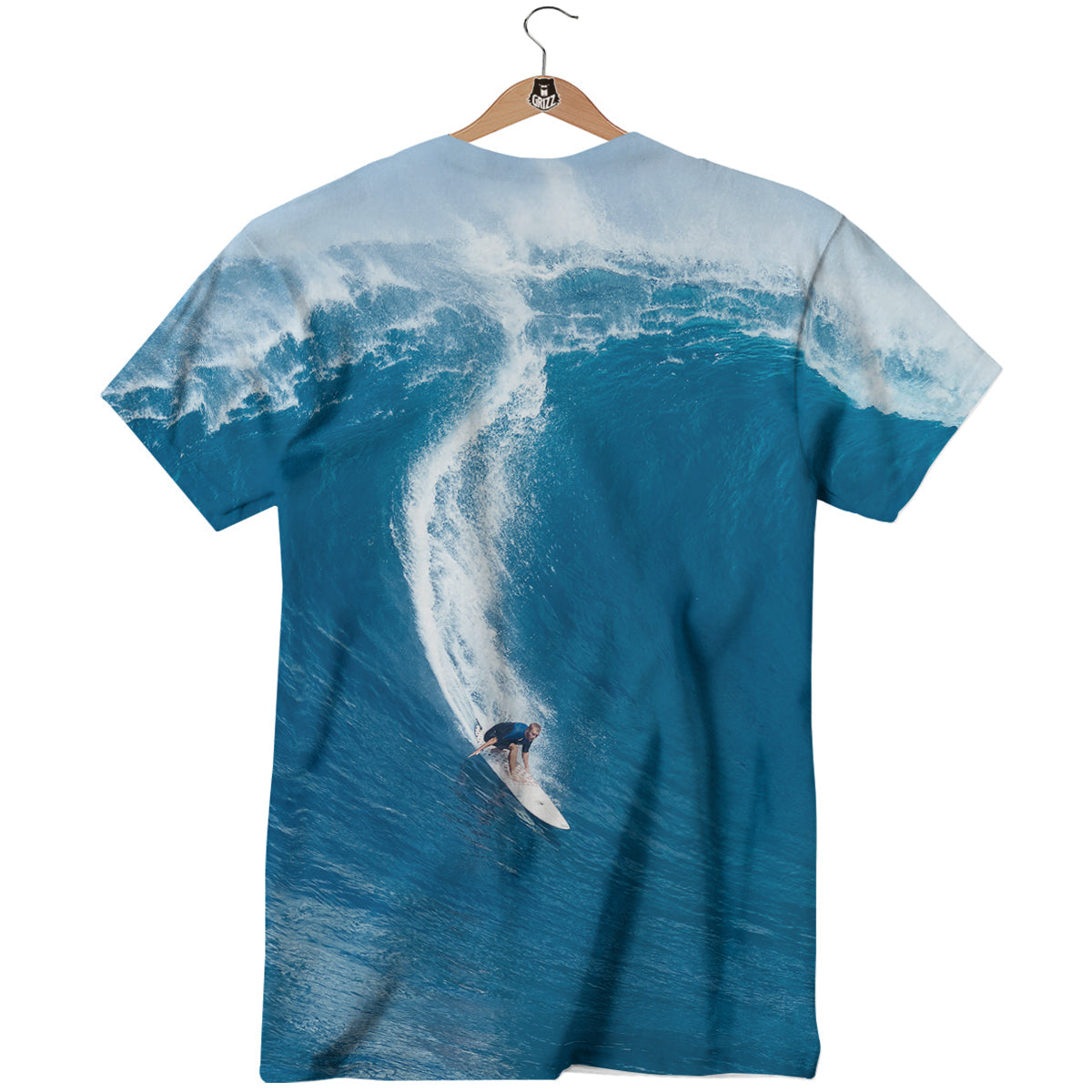 Surfing On Sea Print T-Shirt-grizzshop