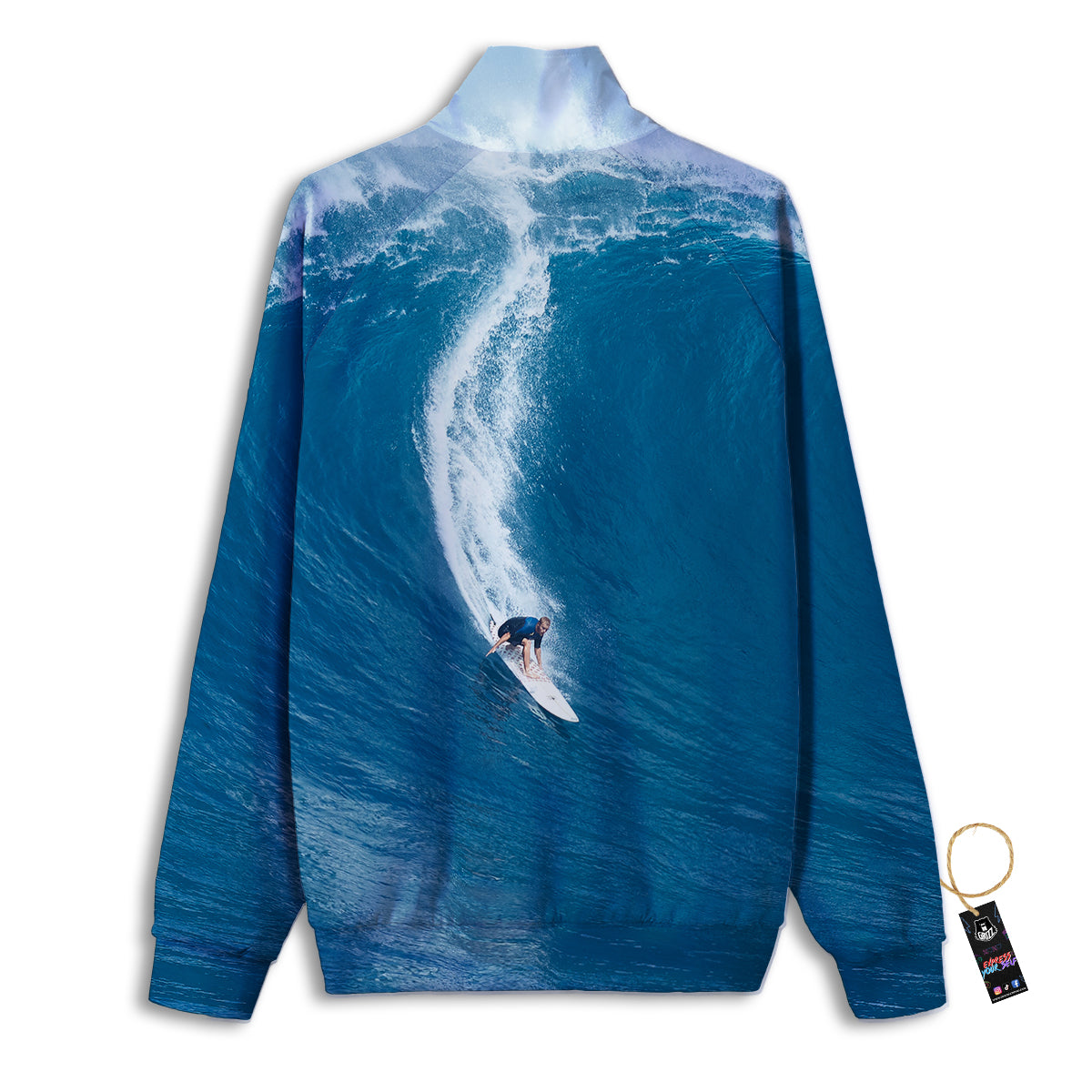 Surfing On Sea Print Track Jacket-grizzshop