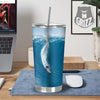 Surfing On Sea Print Tumbler-grizzshop