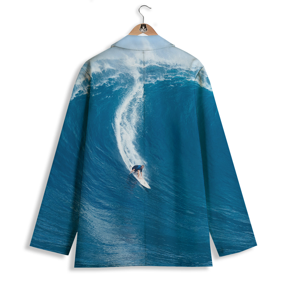 Surfing On Sea Print Women's Blazer-grizzshop