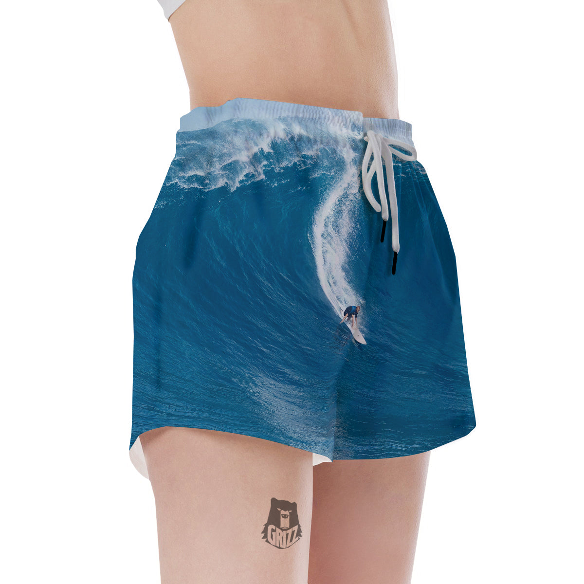 Surfing On Sea Print Women's Shorts-grizzshop