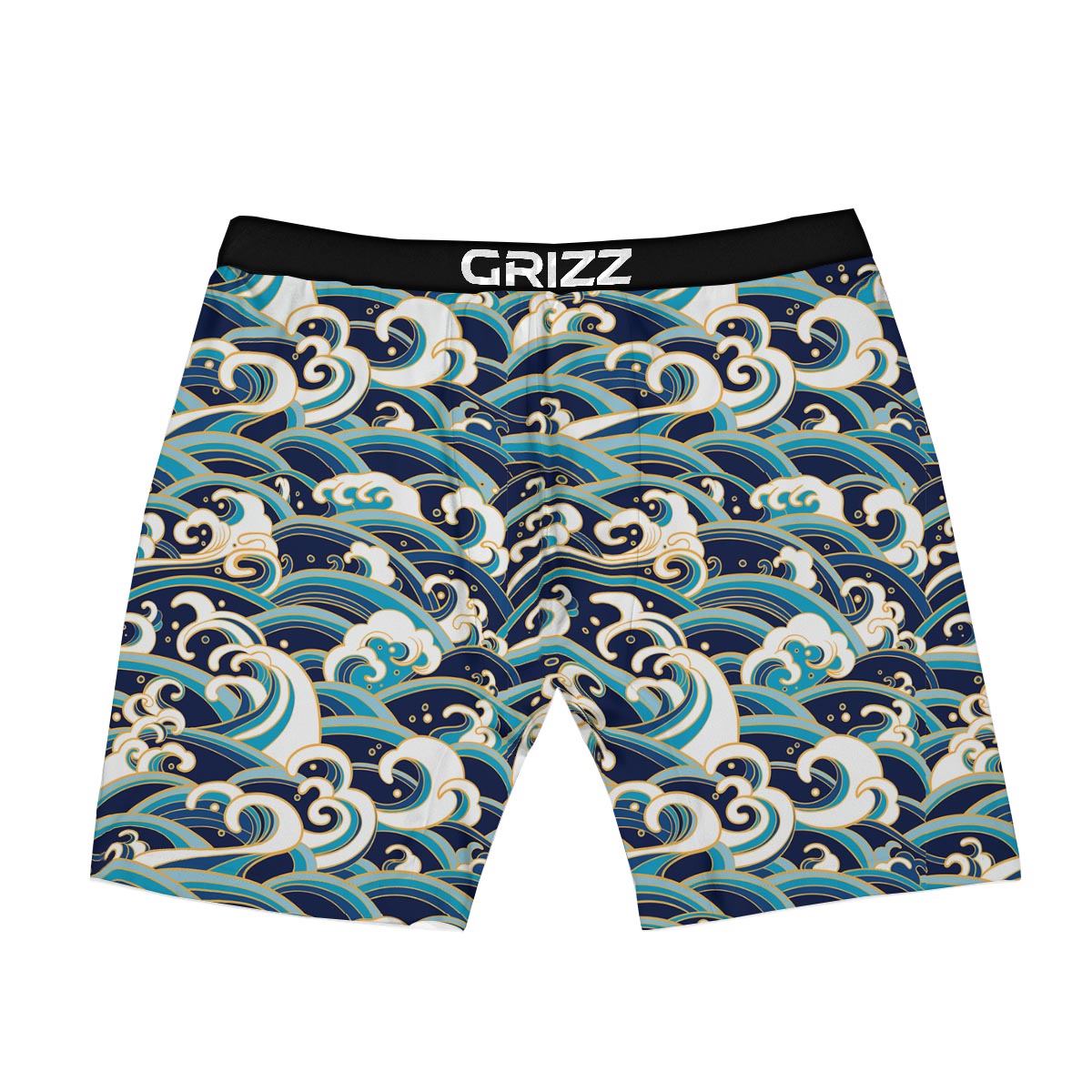 Surfing Sea Wave Print Pattern Boxer Briefs-grizzshop