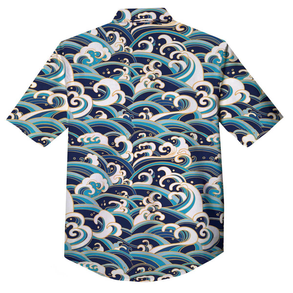 Surfing Sea Wave Print Pattern Button Up Shirt-grizzshop