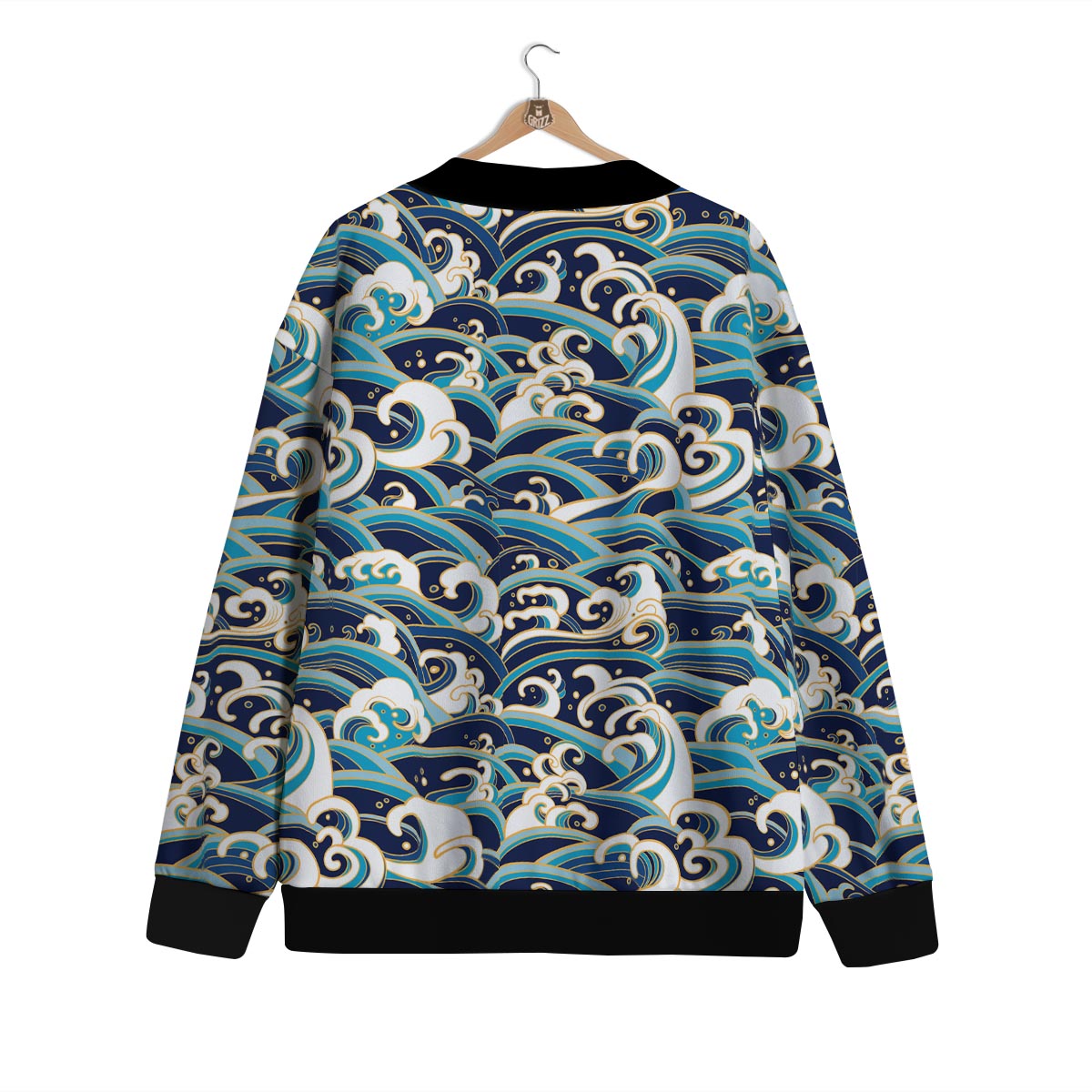 Surfing Sea Wave Print Pattern Cardigan-grizzshop