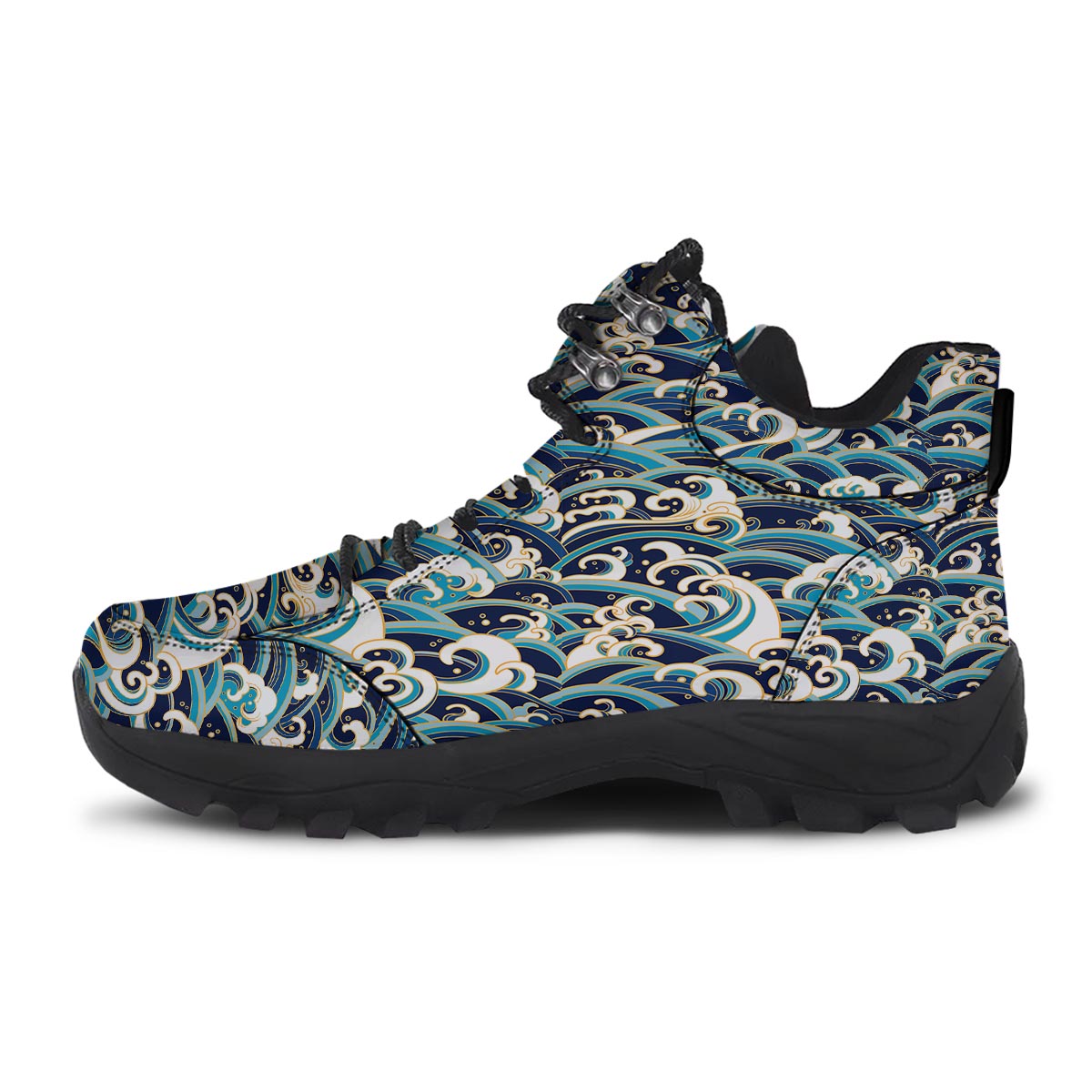Surfing Sea Wave Print Pattern Hiking Shoes-grizzshop