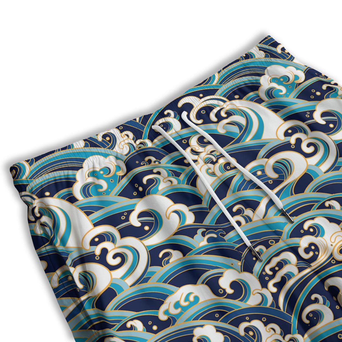 Surfing Sea Wave Print Pattern Men's Athletic Shorts