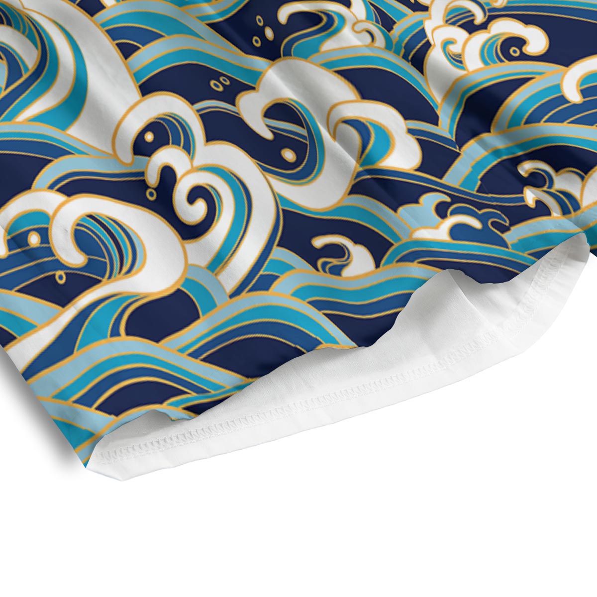 Surfing Sea Wave Print Pattern Men's Athletic Shorts
