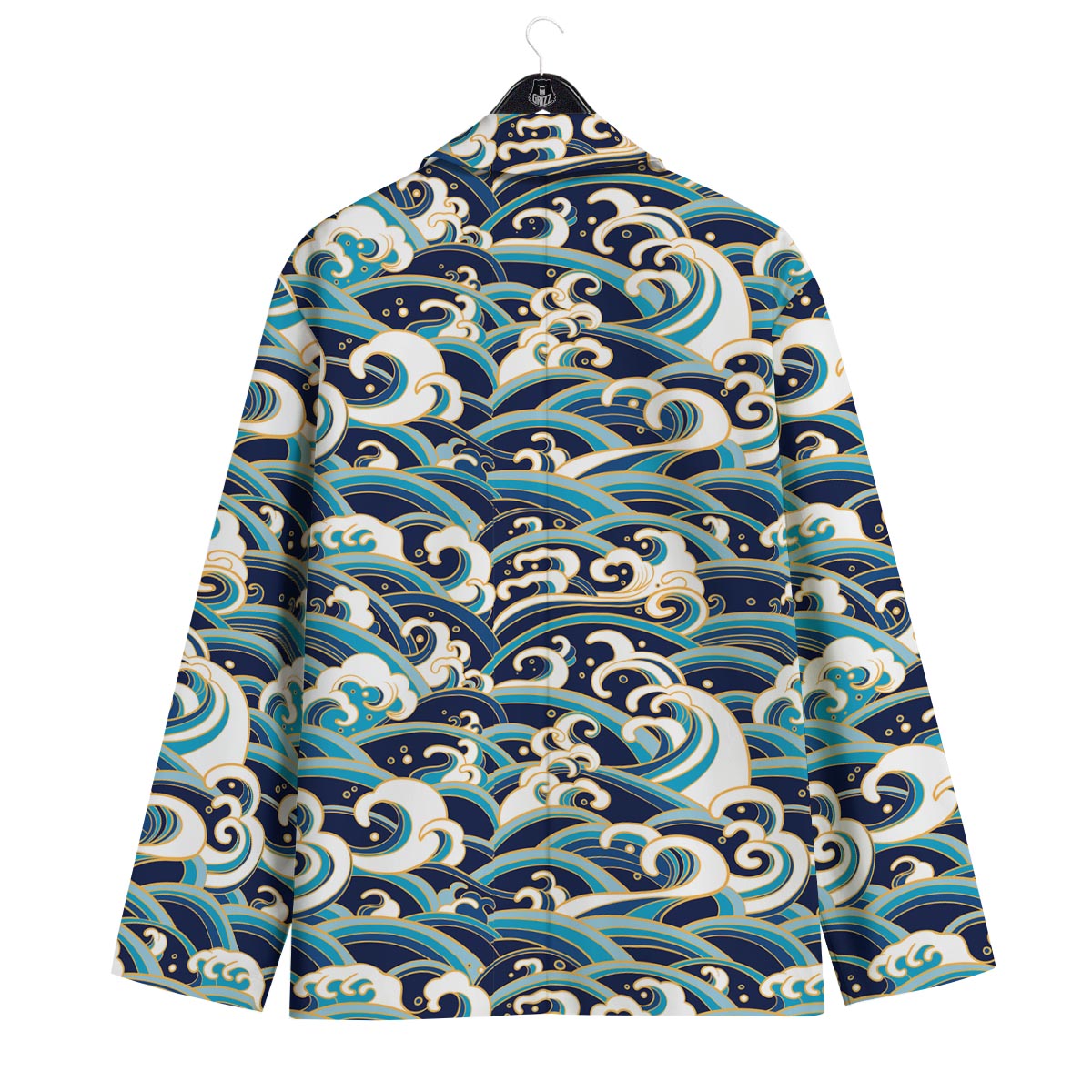 Surfing Sea Wave Print Pattern Men's Sport Coat-grizzshop