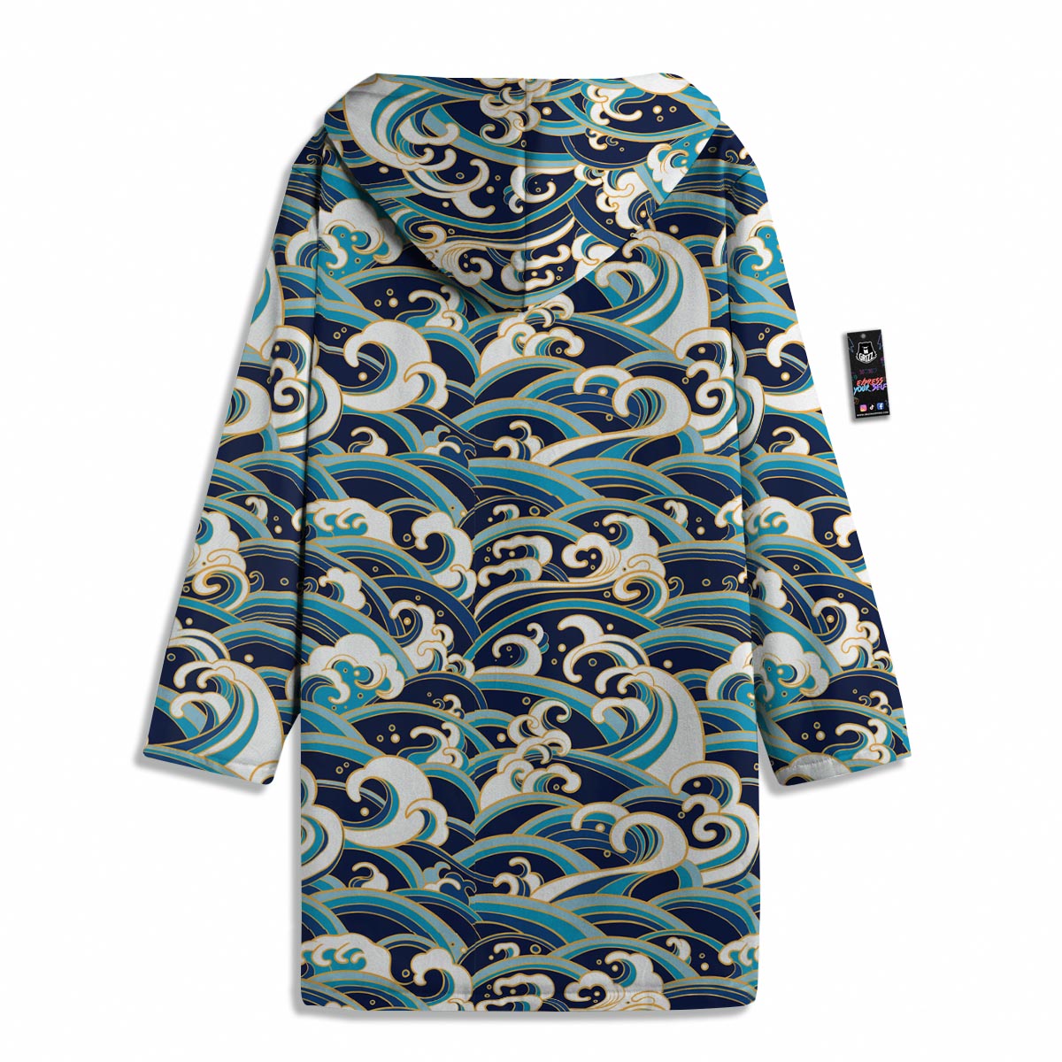 Surfing Sea Wave Print Pattern Men's Windbreaker Jacket-grizzshop