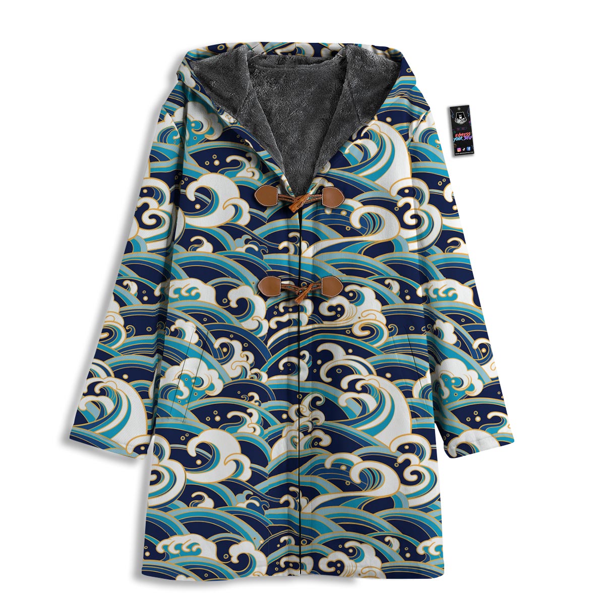 Surfing Sea Wave Print Pattern Men's Windbreaker Jacket-grizzshop