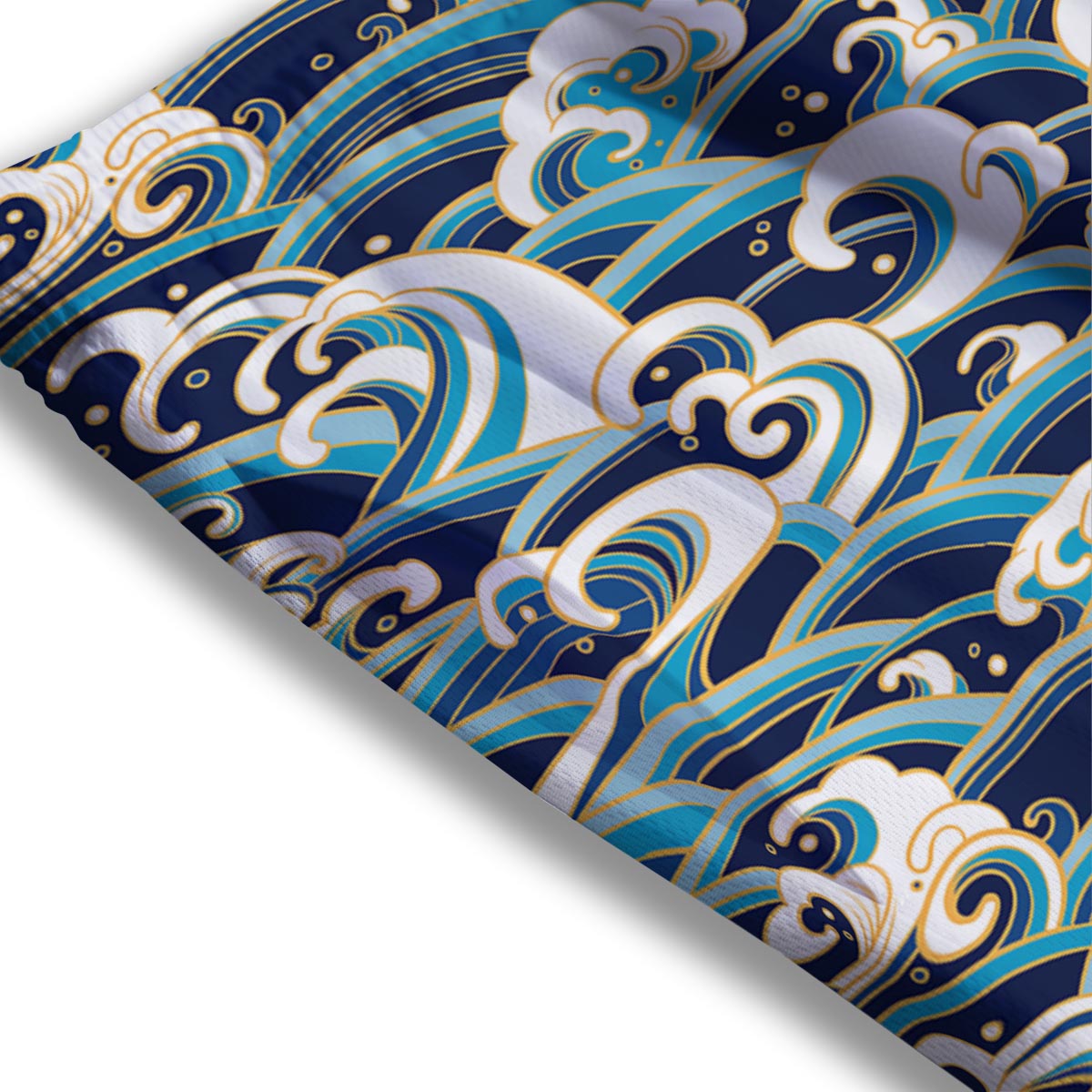 Surfing Sea Wave Print Pattern Mesh Shorts