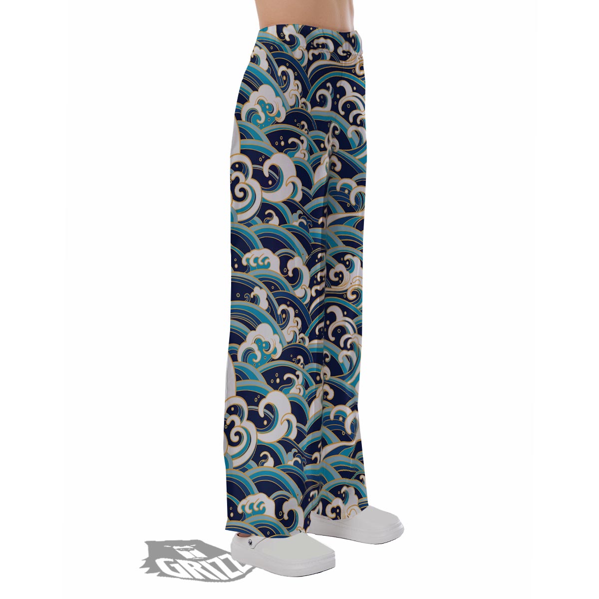 Surfing Sea Wave Print Pattern Pajama Pants-grizzshop