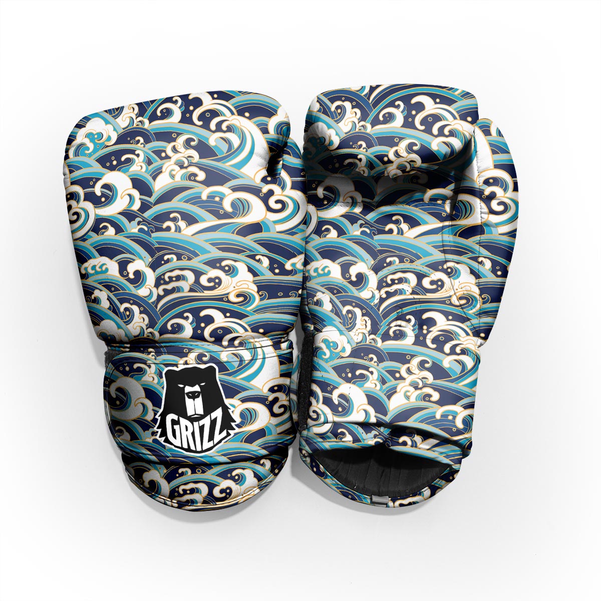 Surfing Sea Wave Print Pattern Pro Boxing Glove
