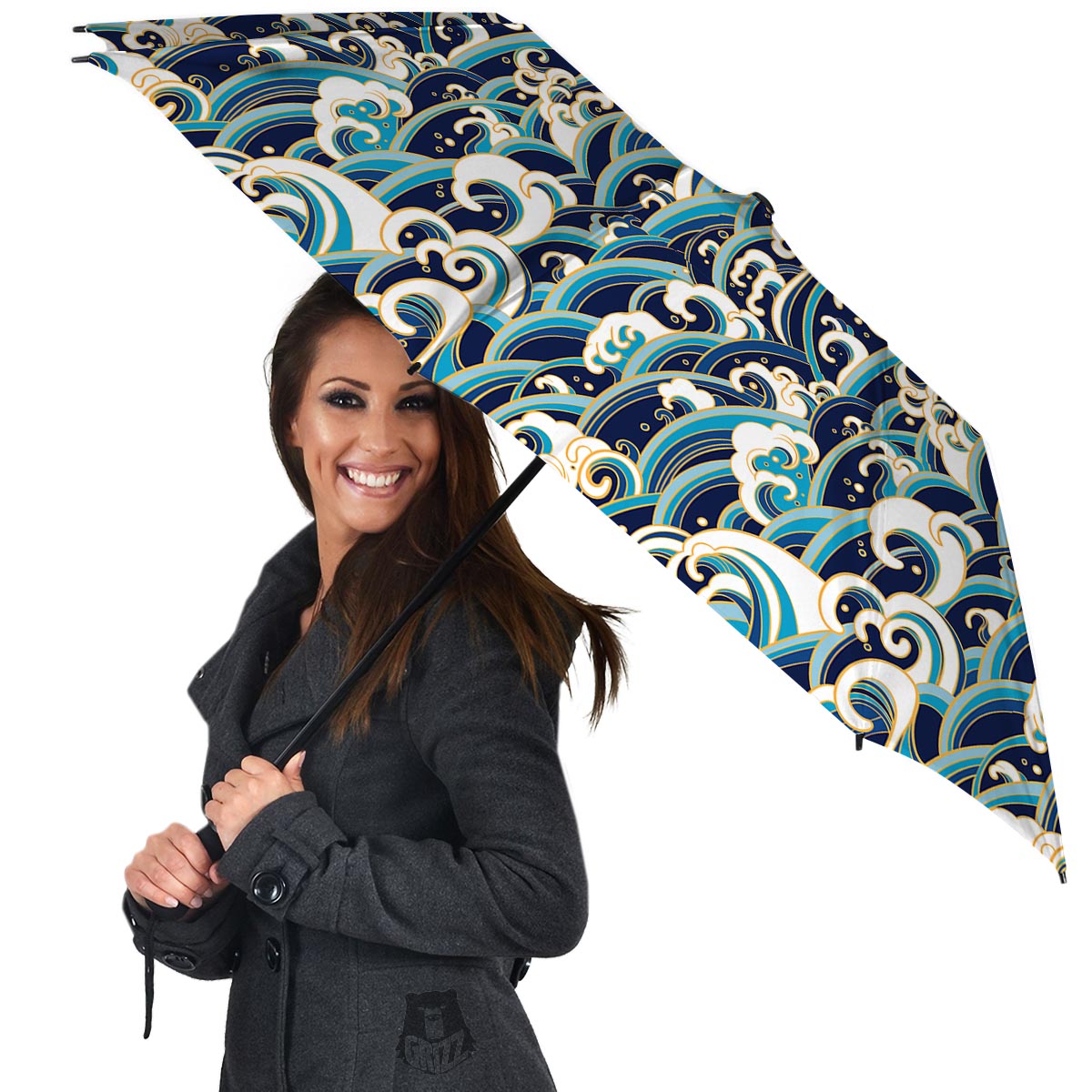 Surfing Sea Wave Print Pattern Umbrella-grizzshop