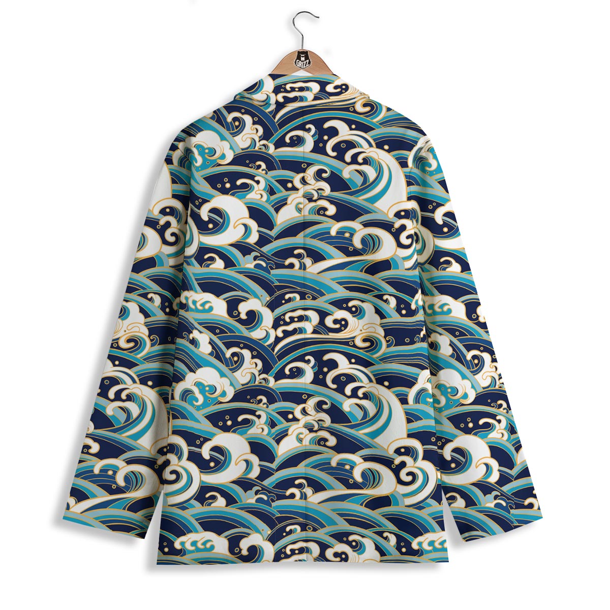 Surfing Sea Wave Print Pattern Women's Blazer-grizzshop