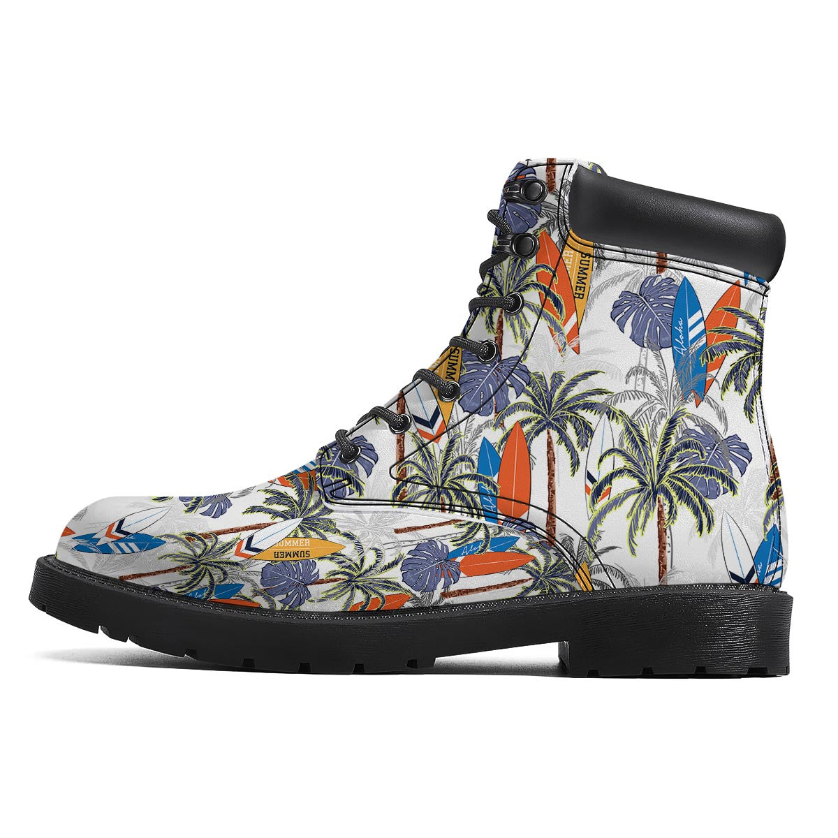Surfing Summer Print Pattern Boots-grizzshop