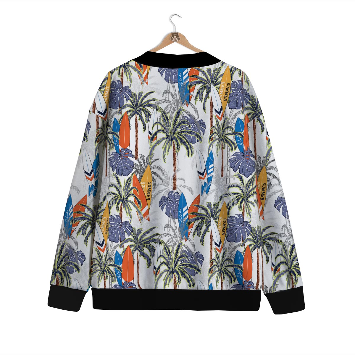 Surfing Summer Print Pattern Cardigan-grizzshop