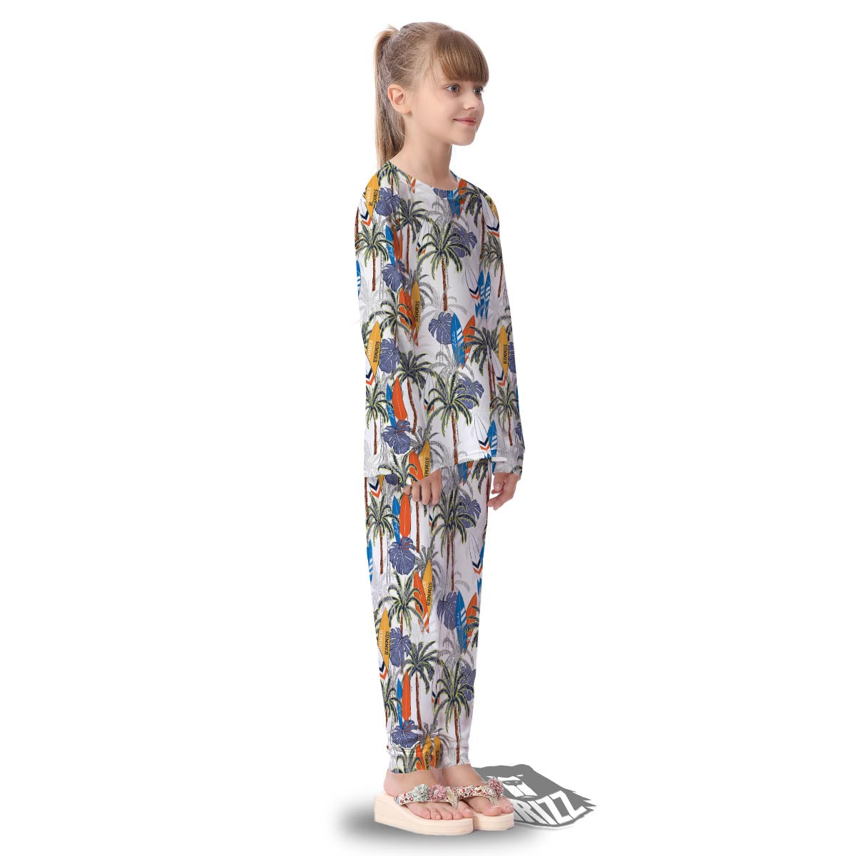 Surfing Summer Print Pattern Kid's Pajamas-grizzshop