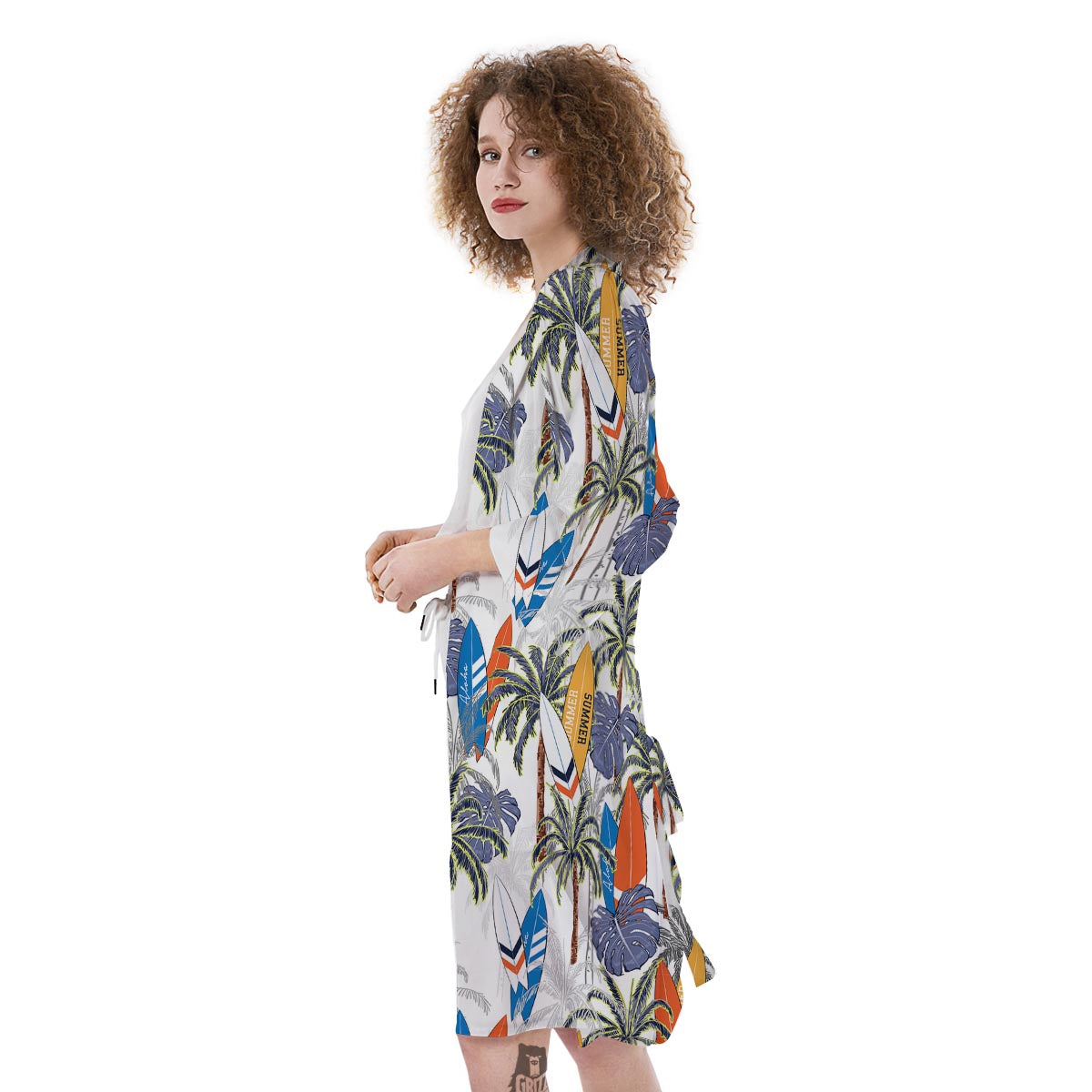 Surfing Summer Print Pattern Kimono-grizzshop