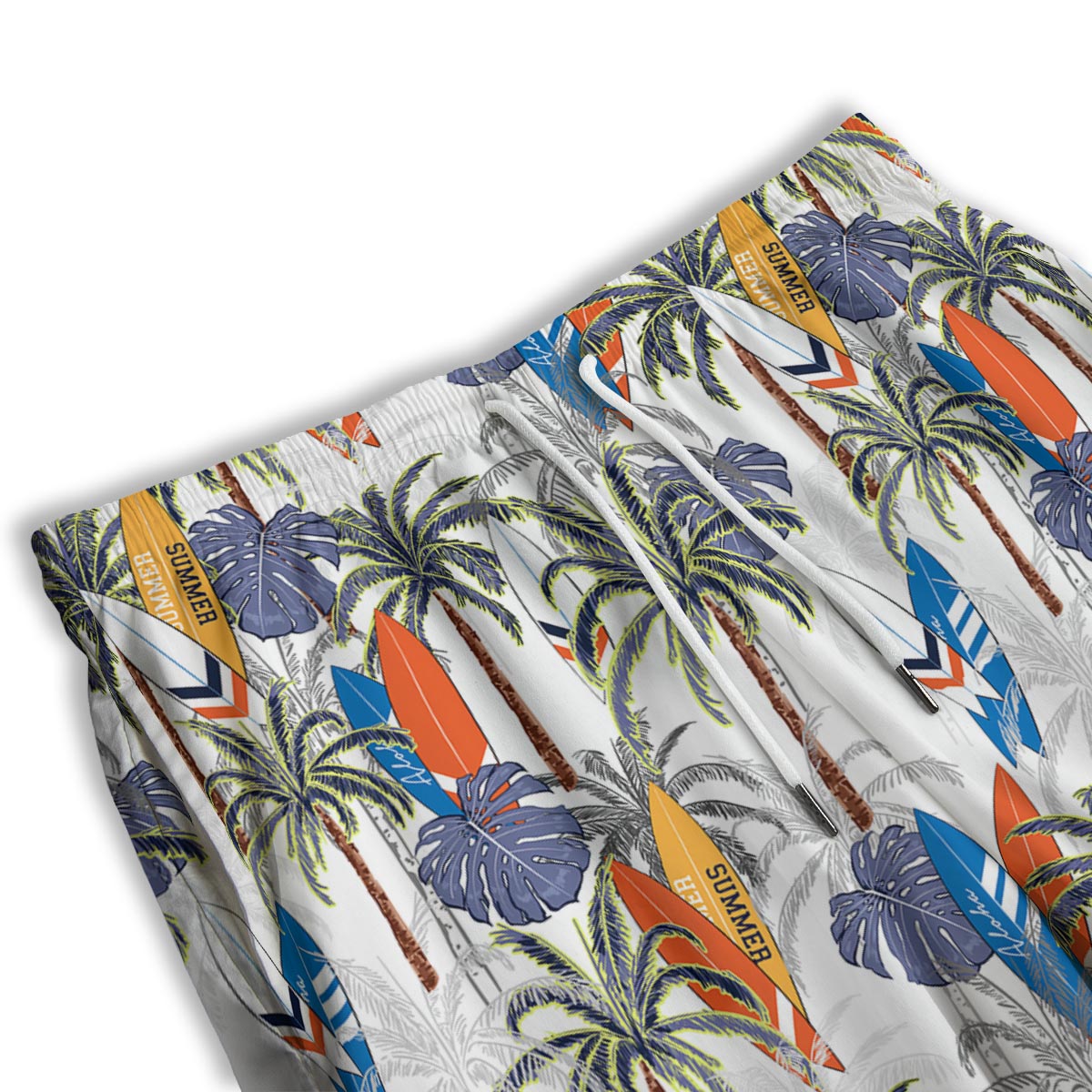 Surfing Summer Print Pattern Men's Athletic Shorts