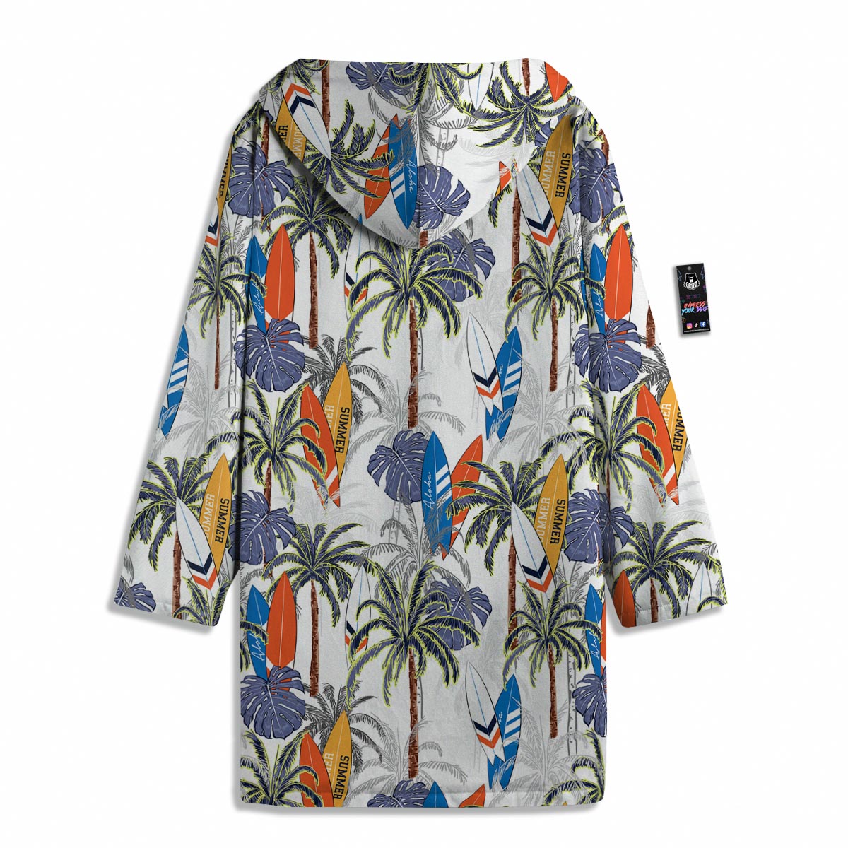 Surfing Summer Print Pattern Men's Windbreaker Jacket-grizzshop