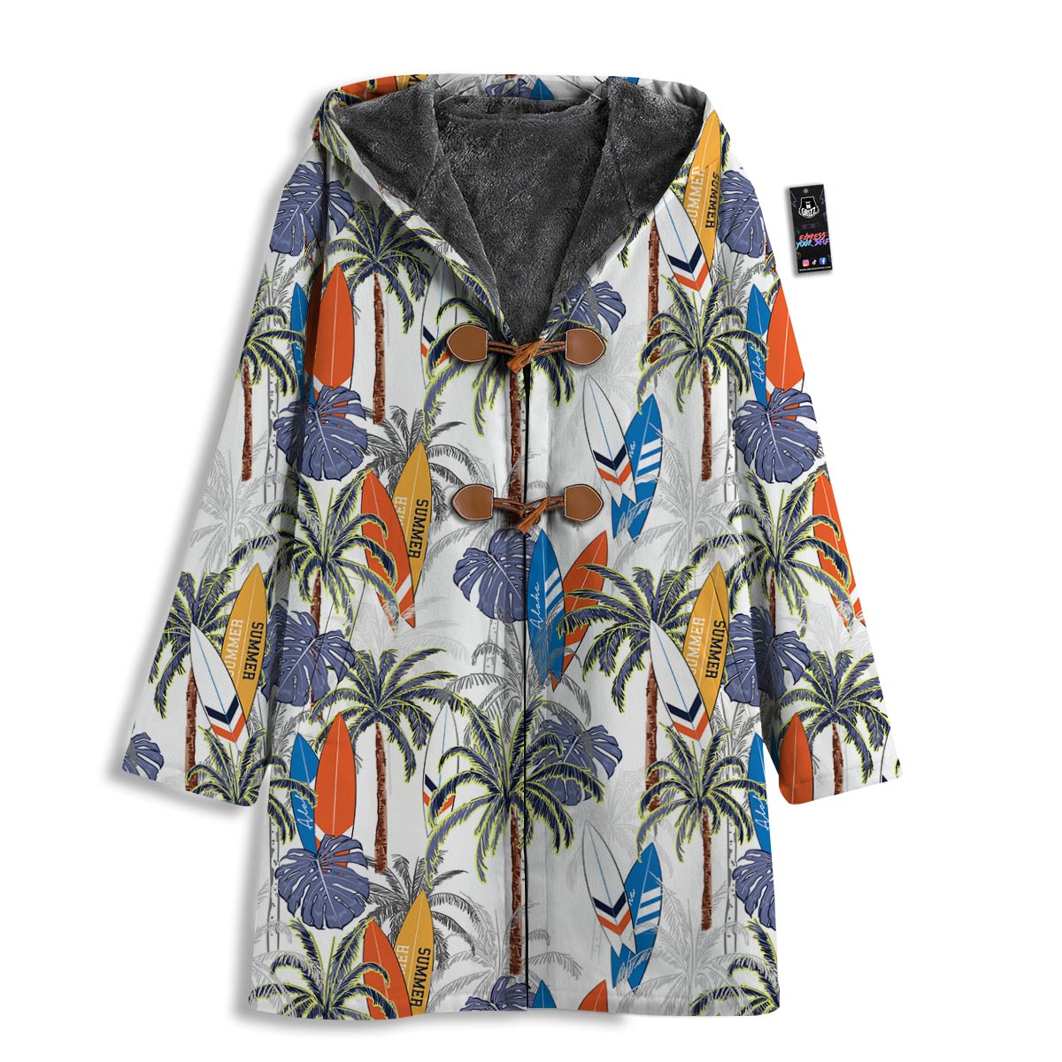 Surfing Summer Print Pattern Men's Windbreaker Jacket-grizzshop
