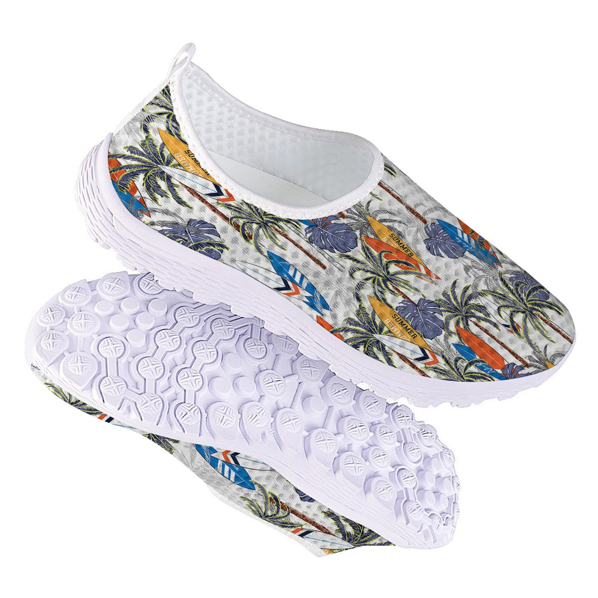 Surfing Summer Print Pattern Nurse Shoes-grizzshop