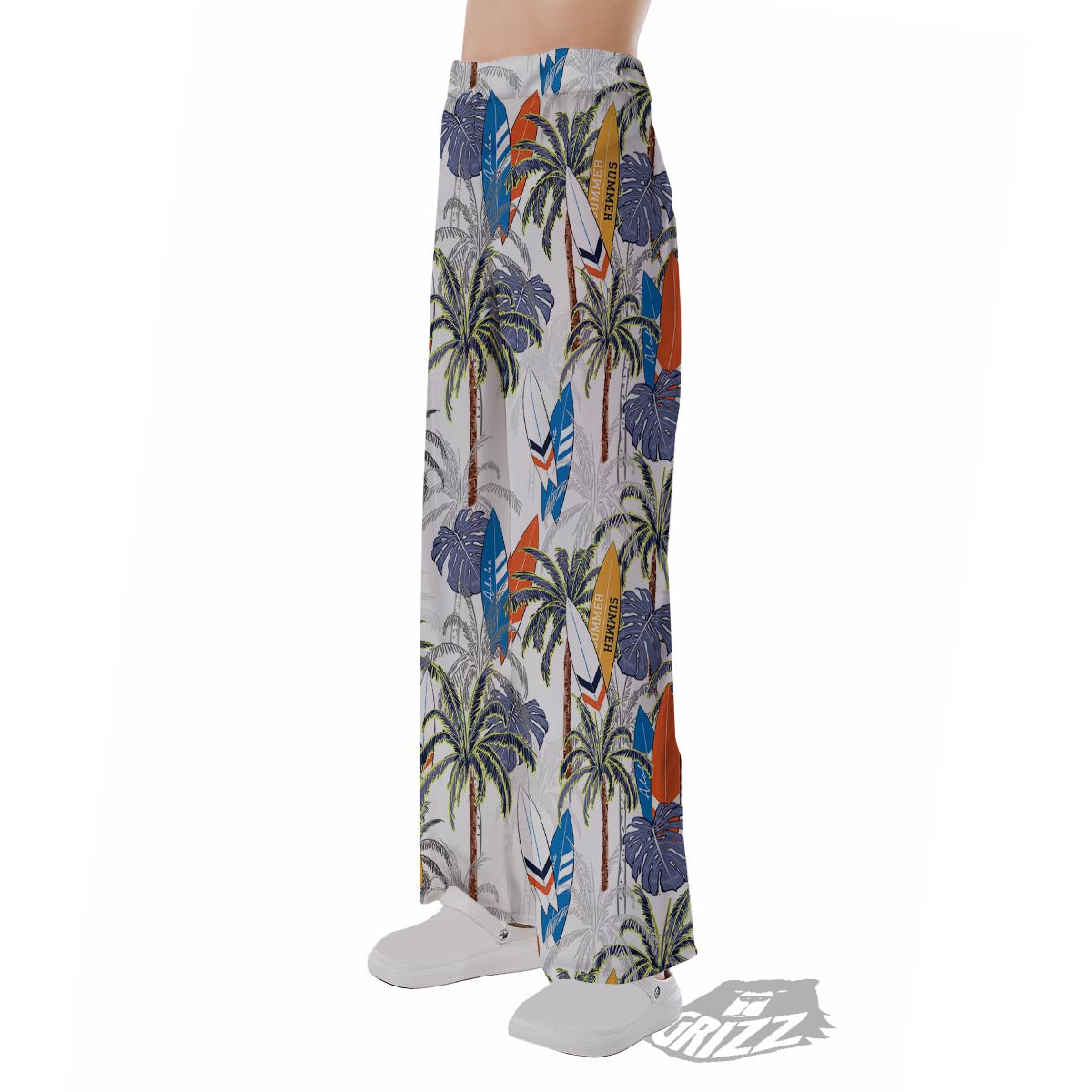 Surfing Summer Print Pattern Pajama Pants-grizzshop