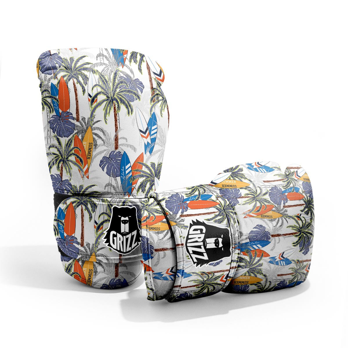 Surfing Summer Print Pattern Pro Boxing Glove