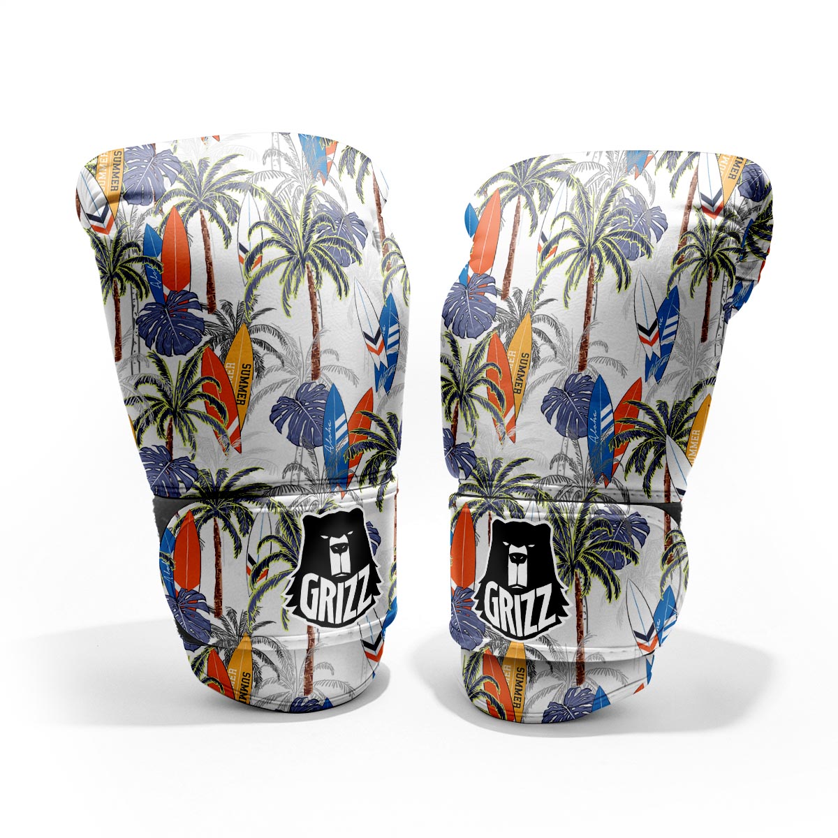 Surfing Summer Print Pattern Pro Boxing Glove
