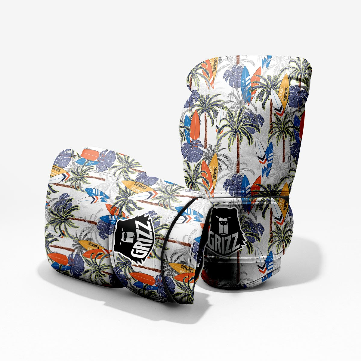 Surfing Summer Print Pattern Pro Boxing Glove