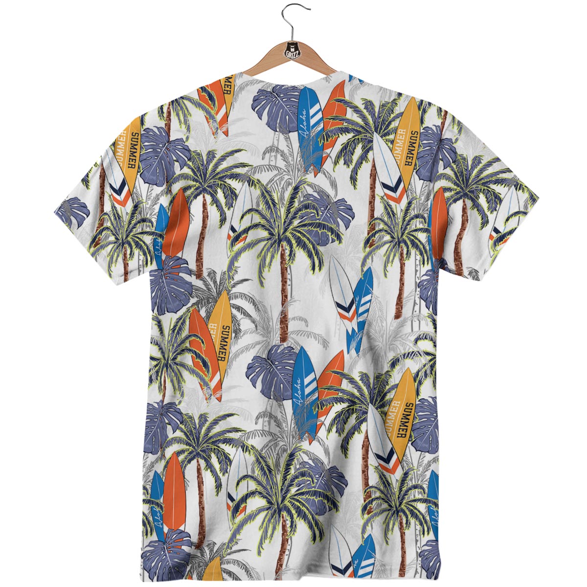 Surfing Summer Print Pattern T-Shirt-grizzshop