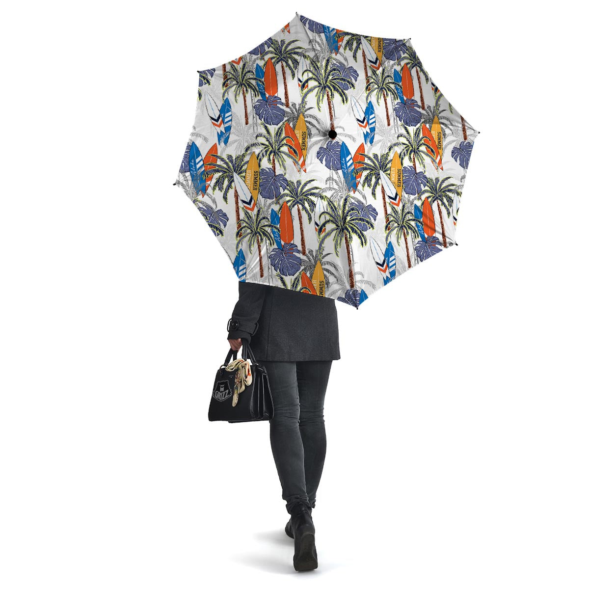 Surfing Summer Print Pattern Umbrella-grizzshop
