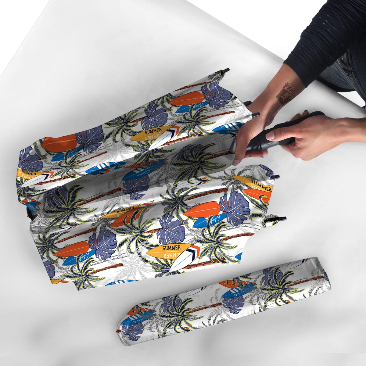 Surfing Summer Print Pattern Umbrella-grizzshop
