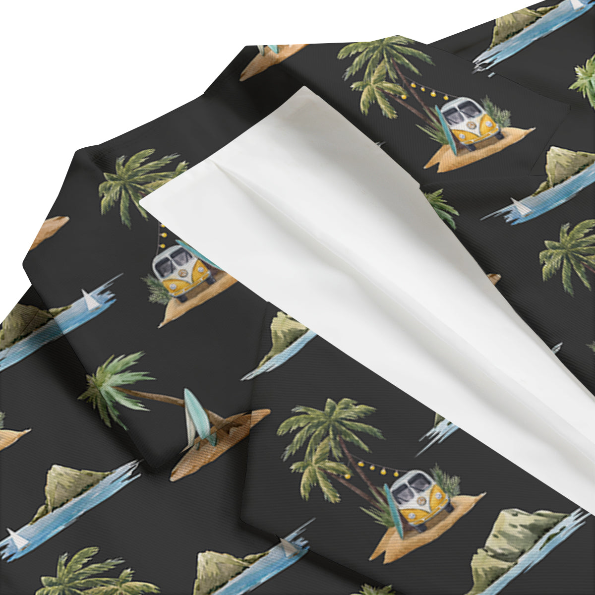 Surfing Watercolor Print Pattern Men's Blazer-grizzshop