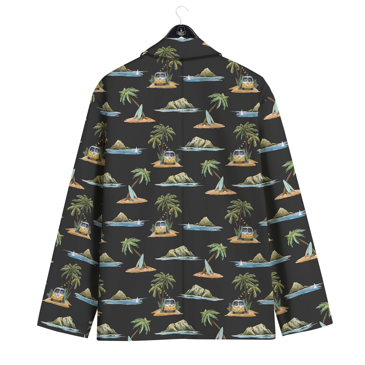 Surfing Watercolor Print Pattern Men's Sport Coat-grizzshop