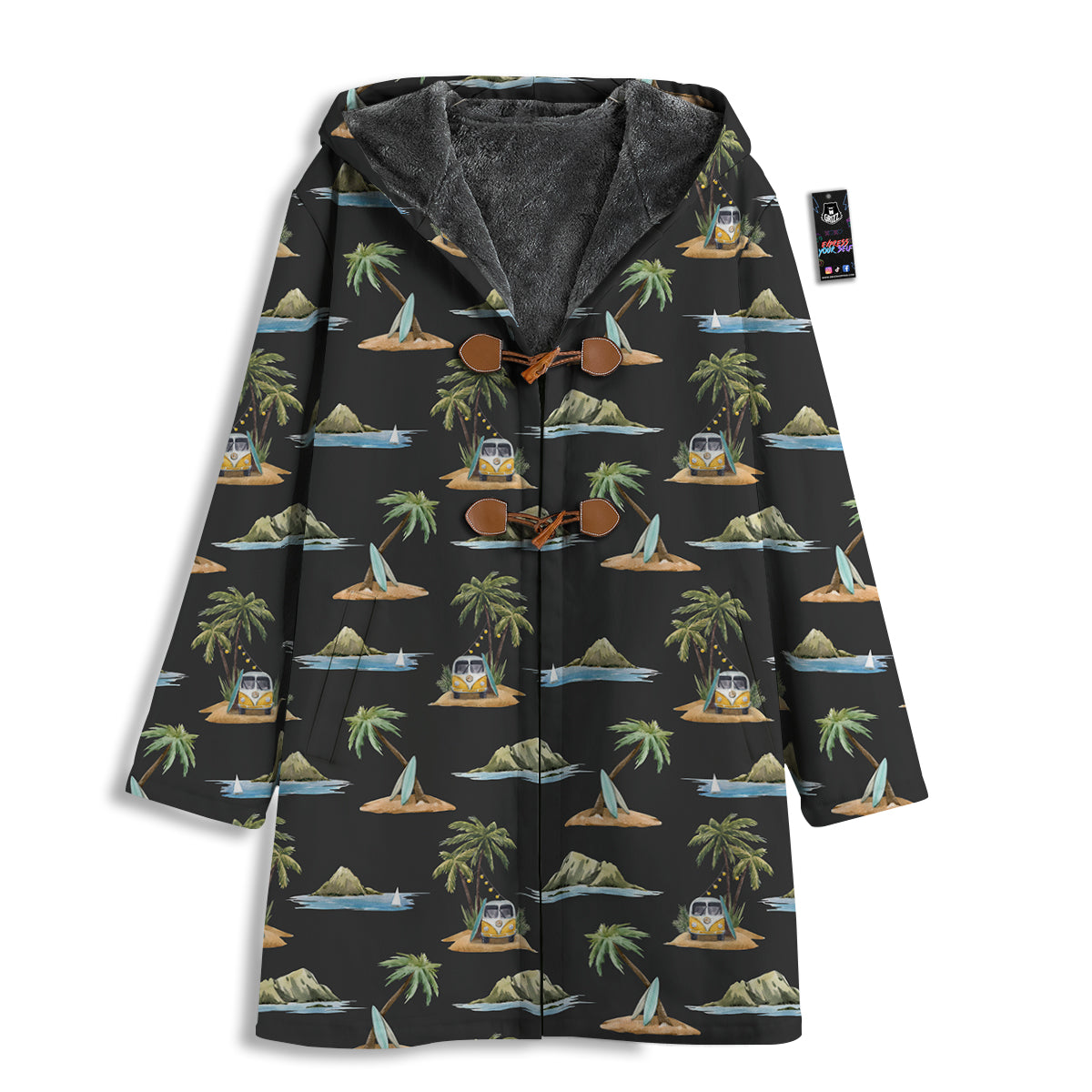 Surfing Watercolor Print Pattern Men's Windbreaker Jacket-grizzshop