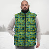 Surfing Graffiti Print Pattern Down Vest