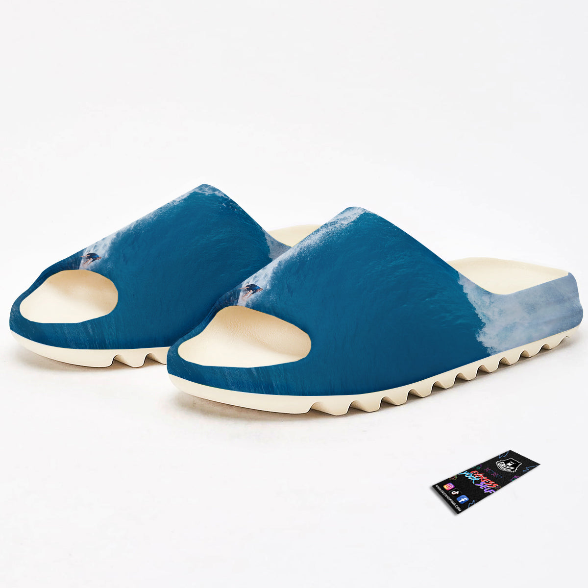 Surfing On Sea Print Sandals-grizzshop