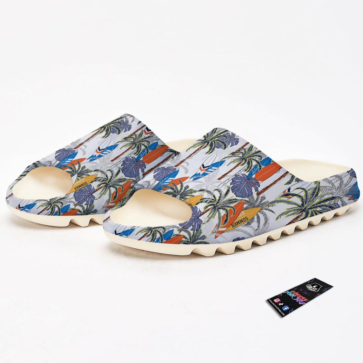 Surfing Summer Print Pattern Sandals-grizzshop