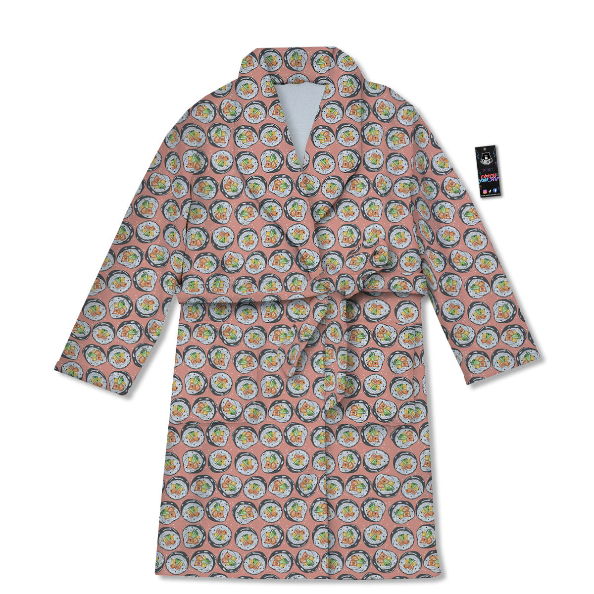 Sushi Colorful Print Pattern Bathrobe-grizzshop