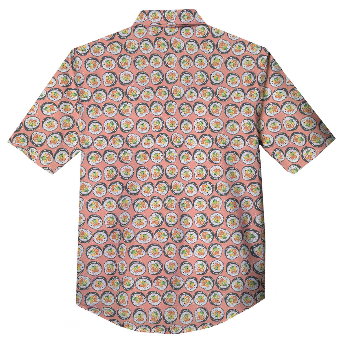Sushi Colorful Print Pattern Button Up Shirt-grizzshop