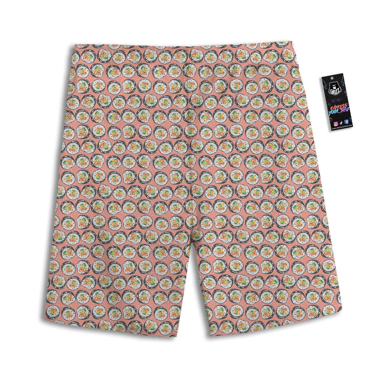 Sushi Colorful Print Pattern Men's Athletic Shorts