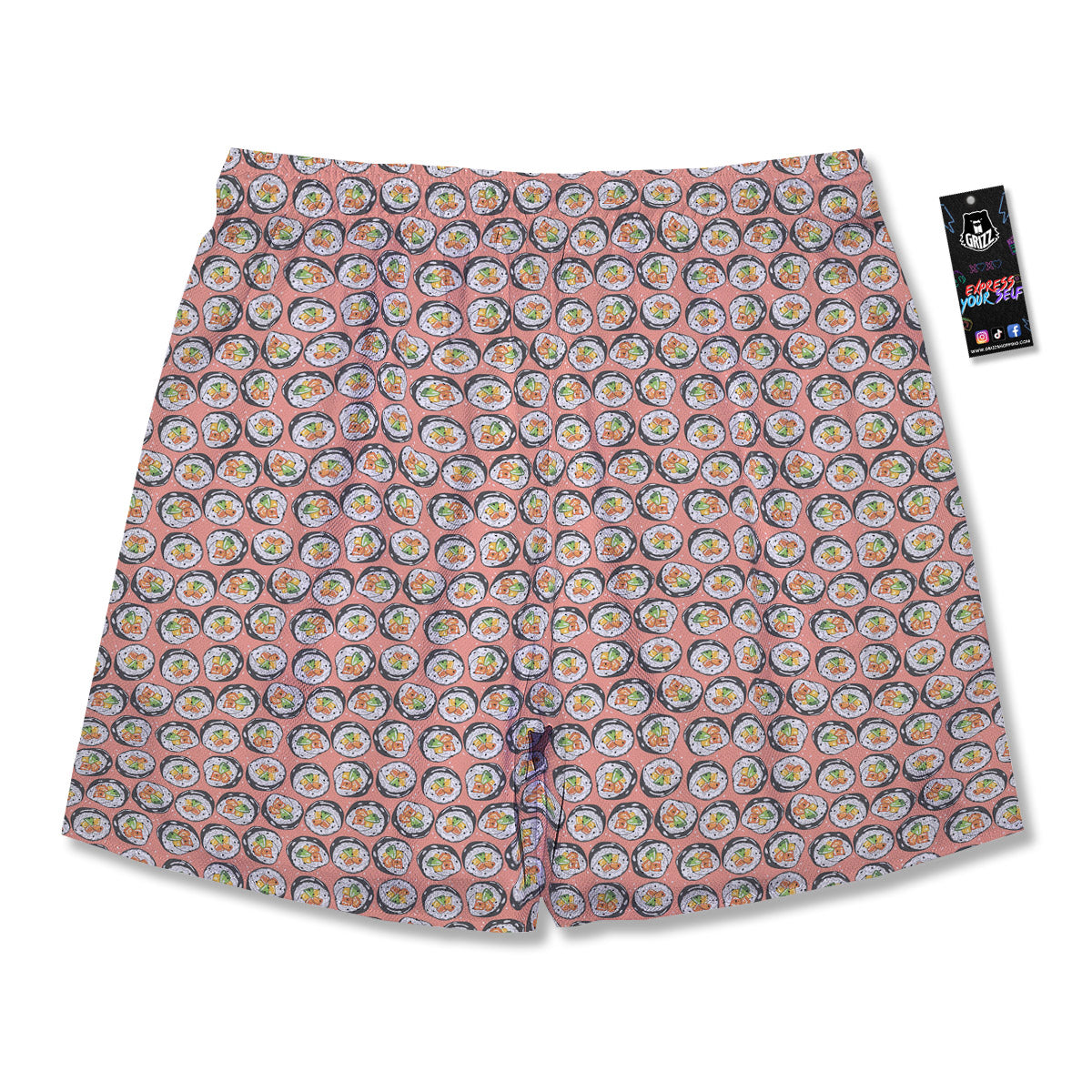 Sushi Colorful Print Pattern Men's Running Shorts-grizzshop