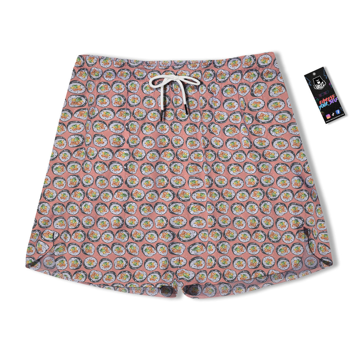 Sushi Colorful Print Pattern Men's Running Shorts-grizzshop